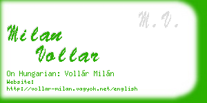 milan vollar business card